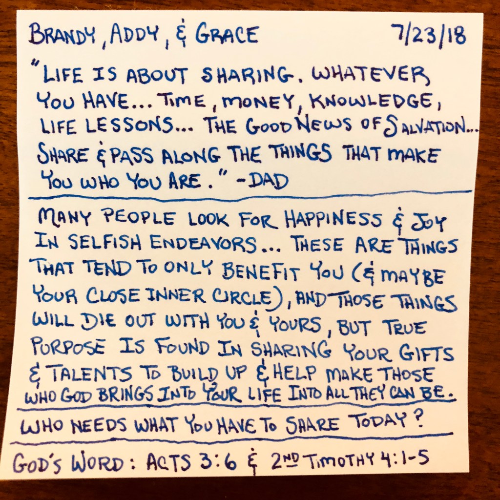 Life Is About&nbsp;Sharing