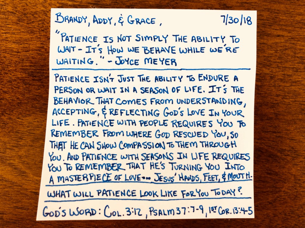 Patience Is About Behavior – Not Just&nbsp;Waiting