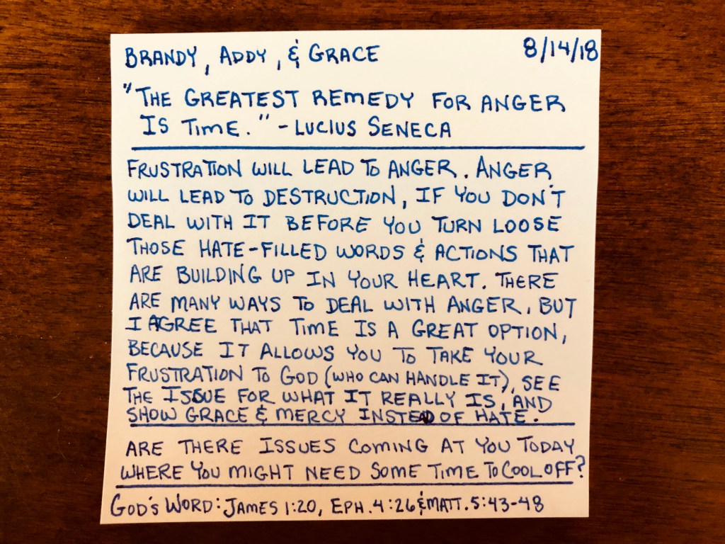 Time Is A Remedy For&nbsp;Anger