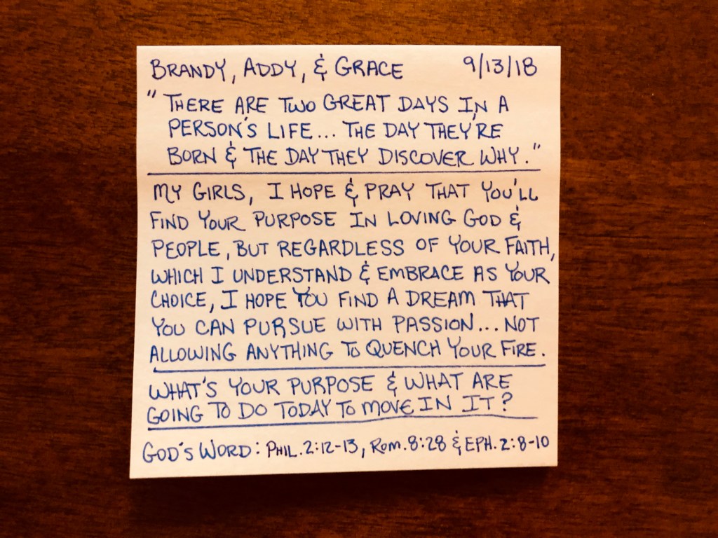 There are two great days in life - the day we are born and the day we discover why - William Barclay