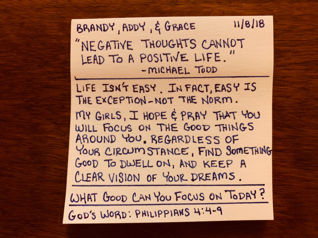 Negative Thoughts Can’t Lead To A Positive&nbsp;Life