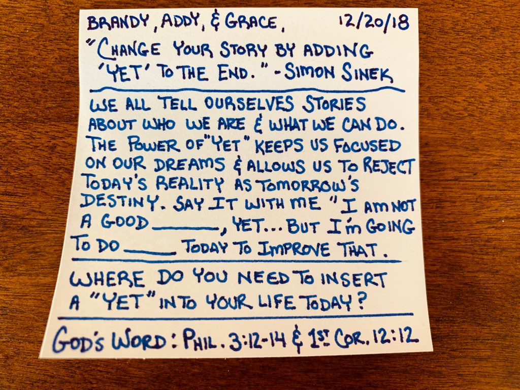 The Power of “YET”