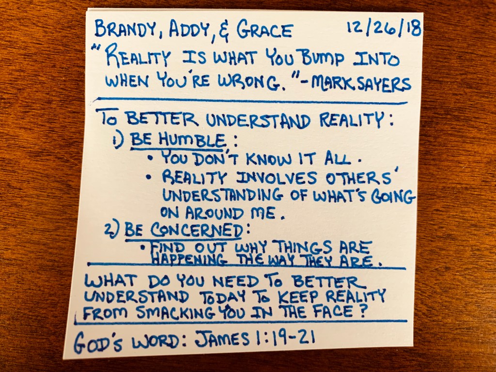 Bumping Into Reality